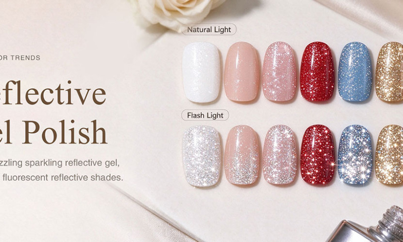 Reflective gel polish