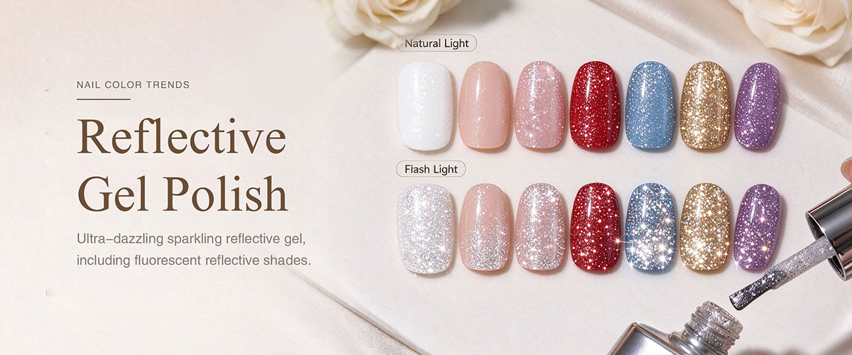 Reflective gel polish