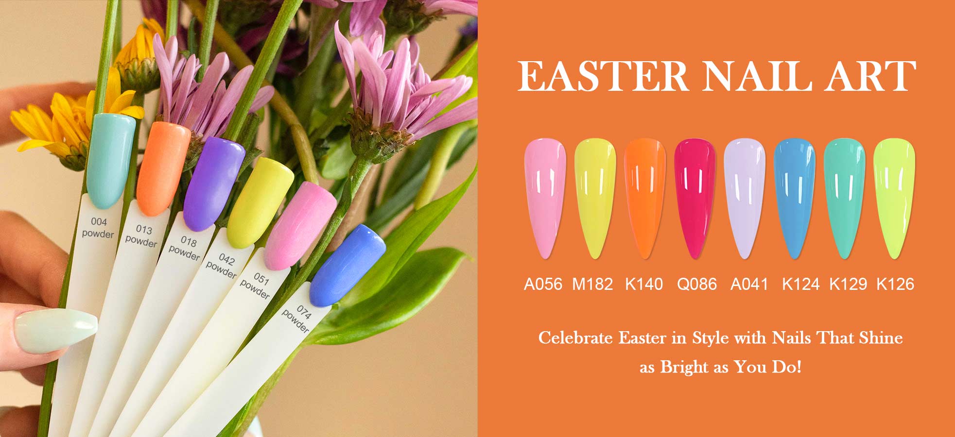 2025 EASTER gel nail polish & nail powder recommend color | TENTEU