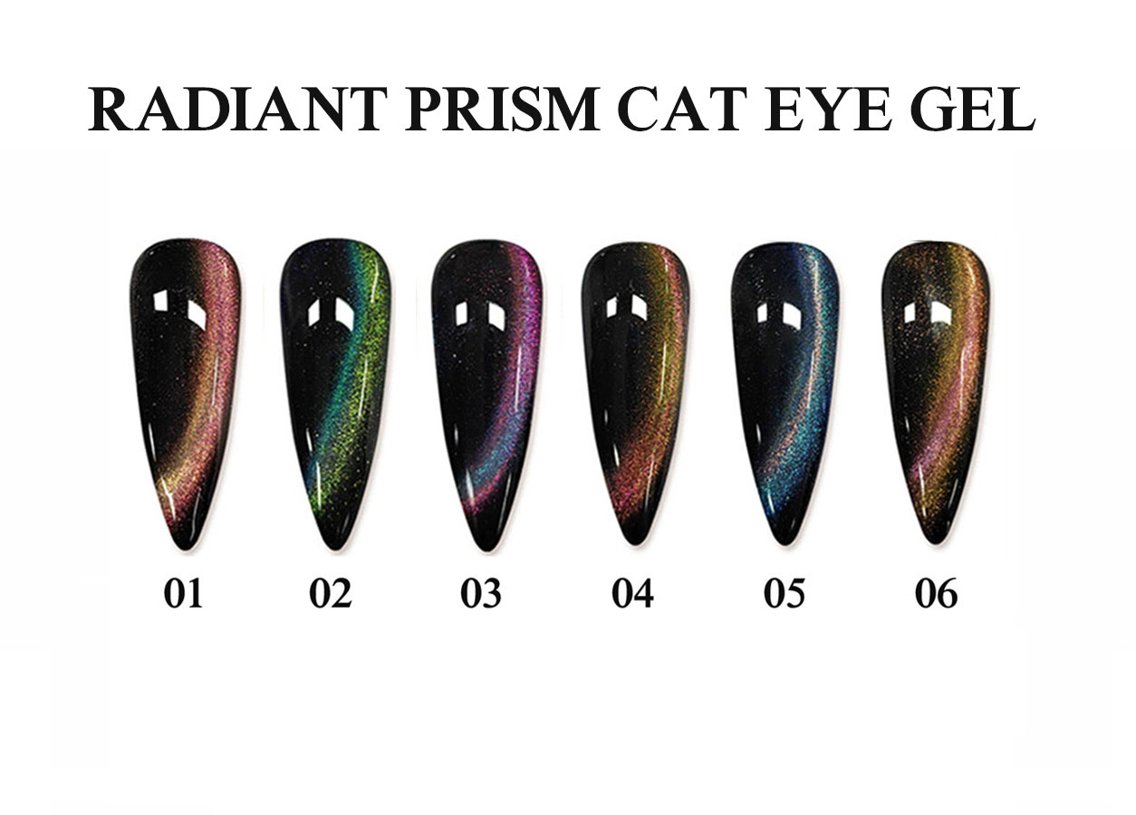Paletar profesional pentru cat eye gel: RADIANT PRISM CAT EYE GEL – 6 COLORS