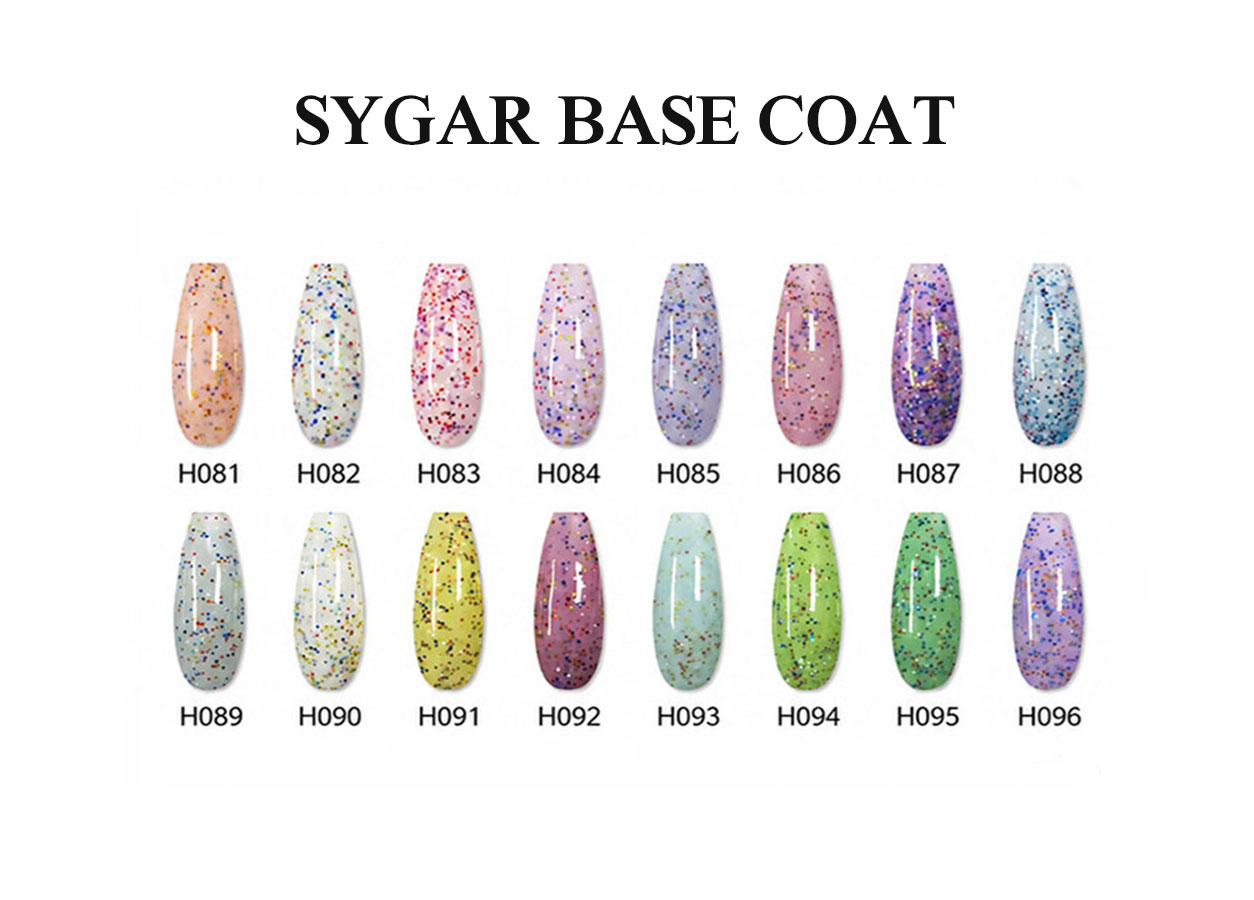 Nuancier professionnel de rubber base gel: SUGAR BASE COAT 17–32