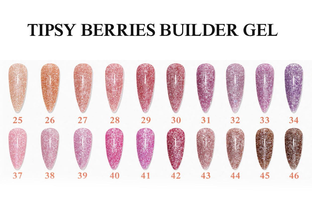Professional builder gel color chart: TIPSY BERRIES BUILDER GEL – PART 2