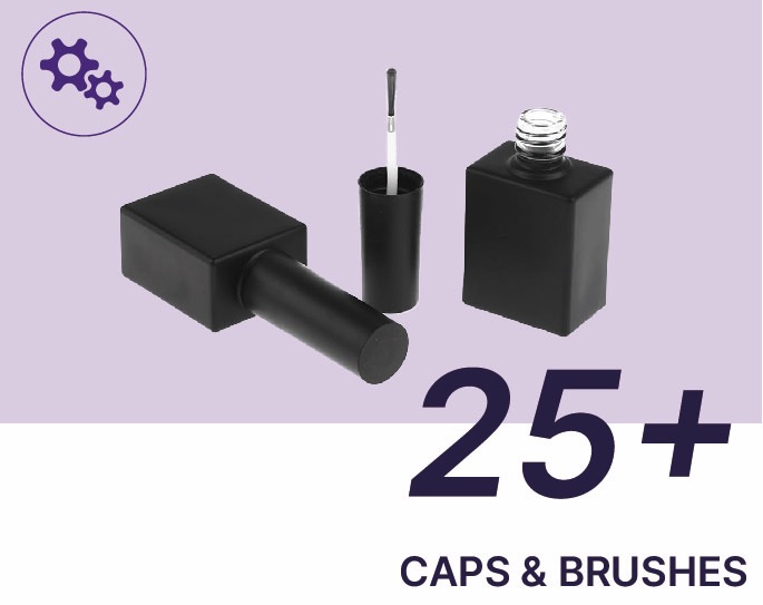 25 plus caps and brushes