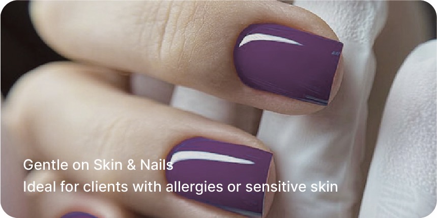 Gentle gel polish for sensitive skin