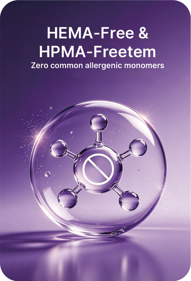 HEMA-free and HPMA-free formula technology