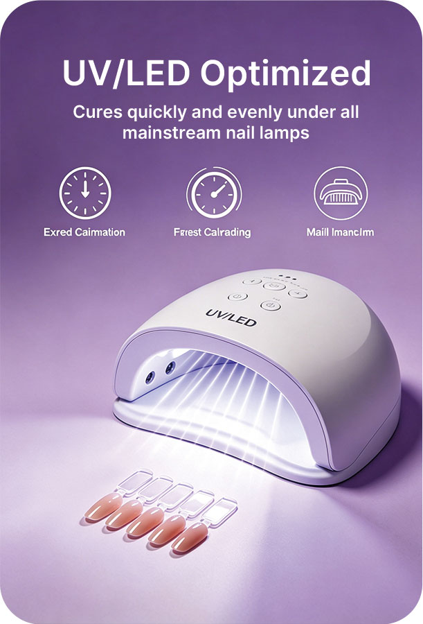 UV LED optimized HEMA-free and TPO-free gel polish