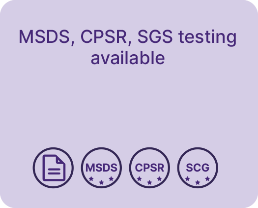 MSDS CPSR and project testing documentation