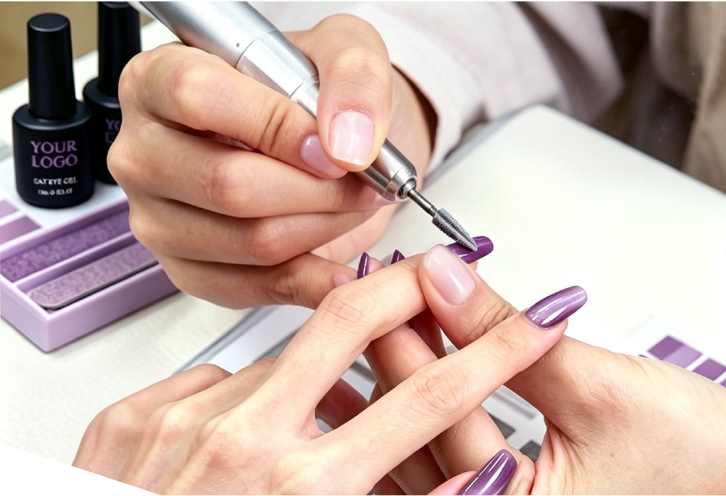 Cat eye gel sample testing before production