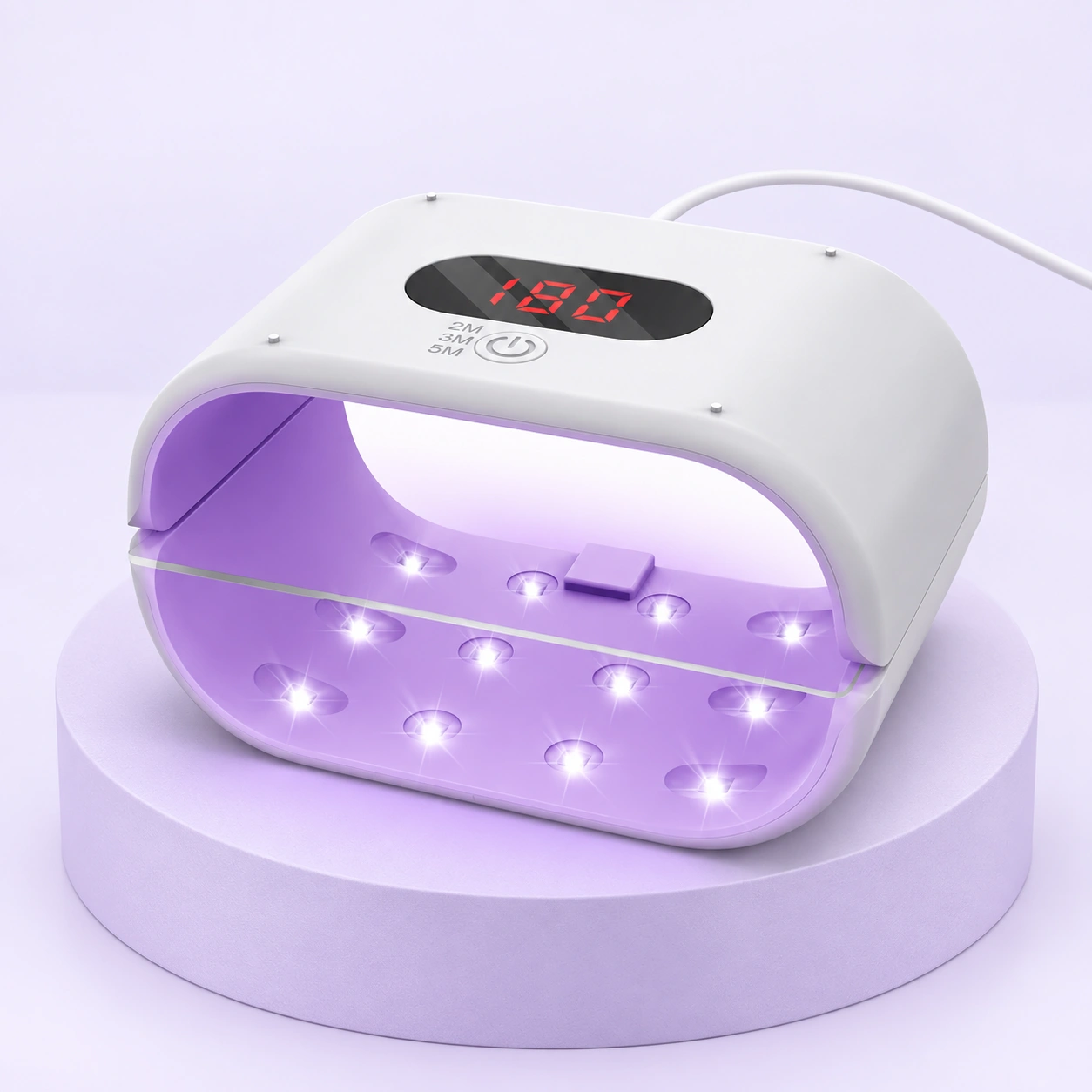 MS24 Rechargeable dual-sided nail lamp — source-based product visualization