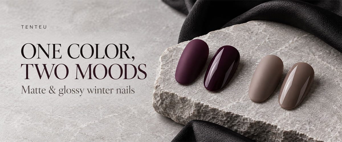 Matte vs Glossy Nails: Two Ways to Wear a Winter Color Palette